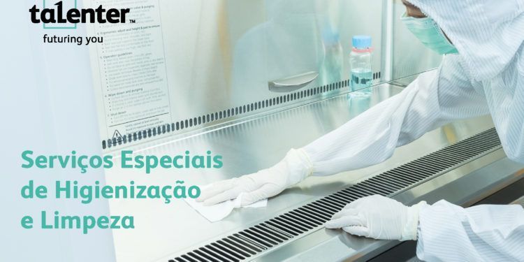 Talenter™ com serviços especiais de desinfeção, higienização e limpeza de espaço